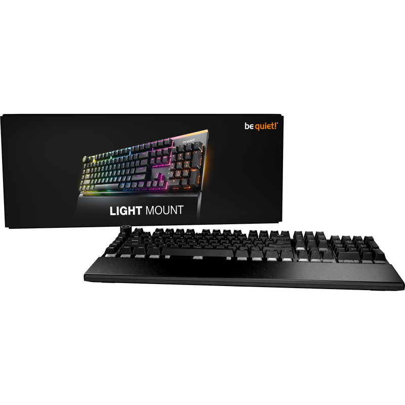 Load image into Gallery viewer, Be quiet! light mount silent linear rgb mechanisch gaming toetsenbord (zwart, us lay-out (qwerty), silent linear, 100%, argb, pbt double-shot keycaps)