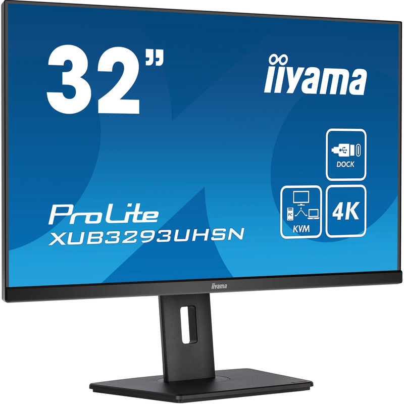 Load image into Gallery viewer, Iiyama prolite xub3293uhsn-b5 31.5 4k uhd monitor (zwart, hdmi, displayport, 2x usb-a, usb-c, rj-45)