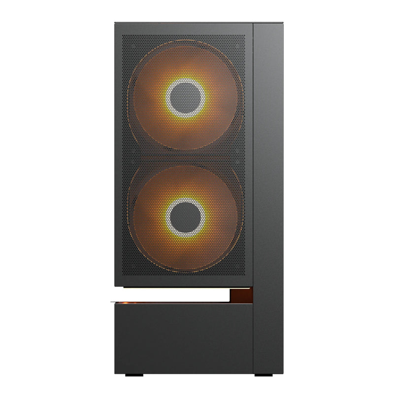 Afbeelding laden in galerijviewer, Cougar cfv235 mesh midi tower behuizing (zwart | 2x usb-a | 1x usb-c | rgb | tempered glass)