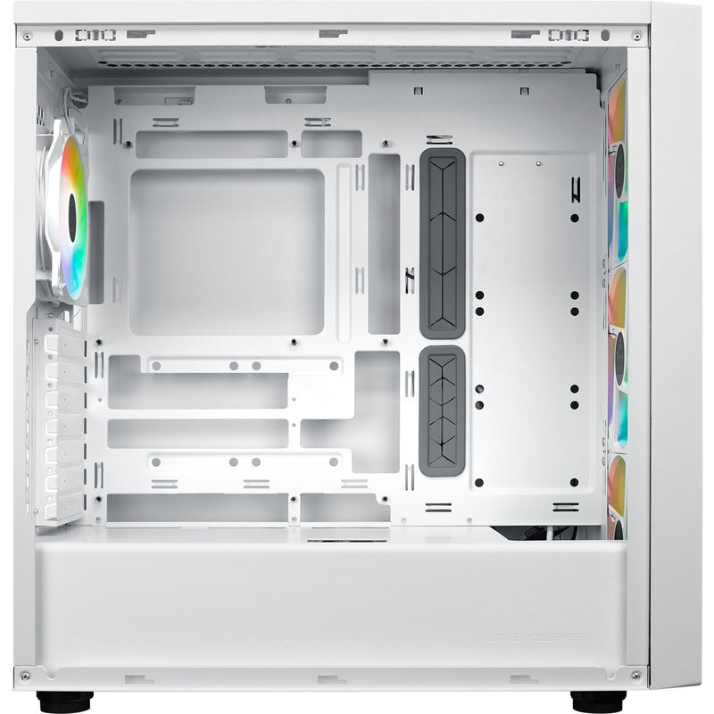 Load image into Gallery viewer, Cooler master masterbox 600 midi tower behuizing (wit | 2x usb-a | 1x usb-c | rgb | tempered glass)