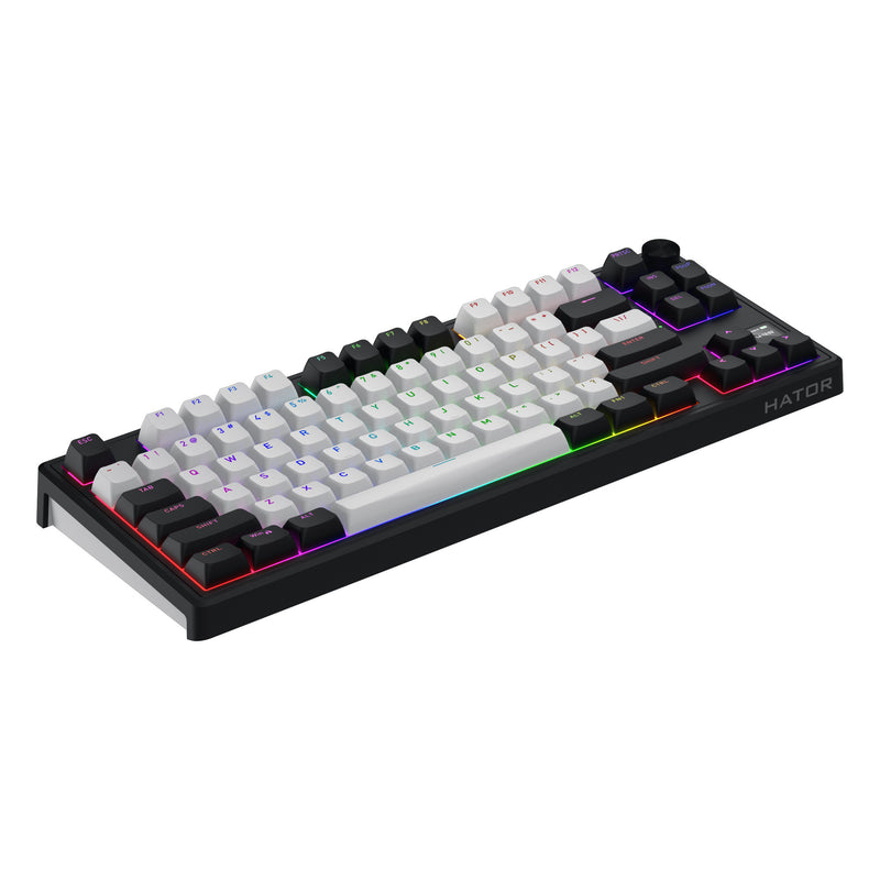 Load image into Gallery viewer, Hator skyfall mag ultima 8k wireless rgb mechanisch gaming toetsenbord (zwart, us lay-out (qwerty), hator aurum ice, 80% (tkl), rgb, double-shot pbt, hot-swap, 2.4ghz | bluetooth | usb-c)