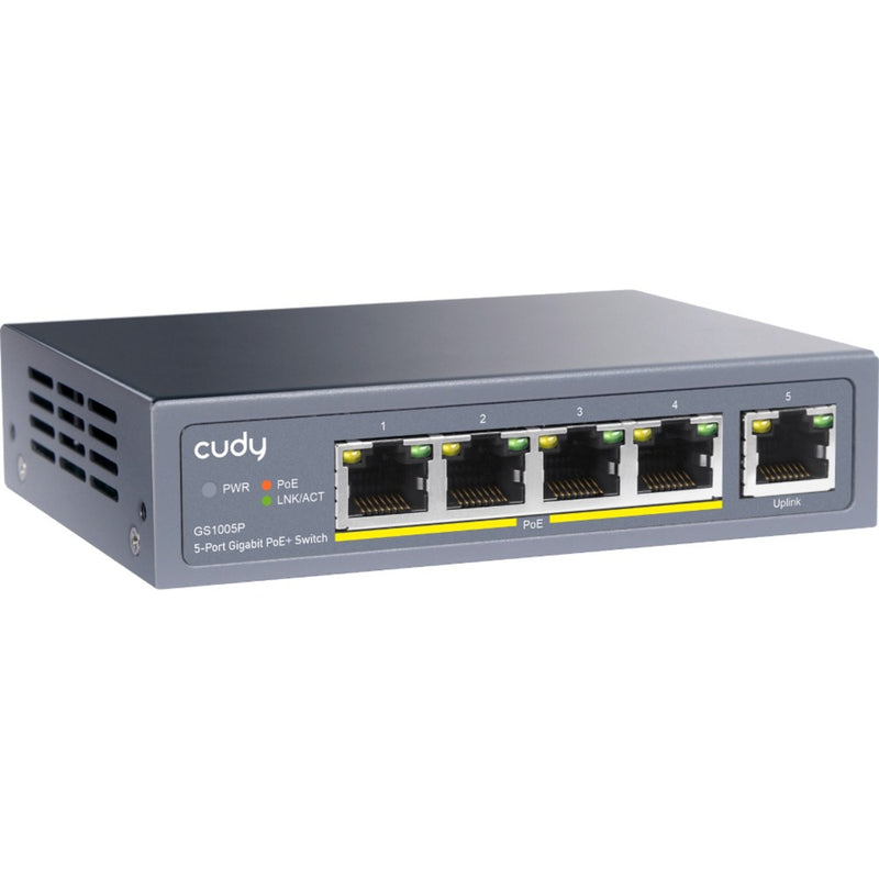 Afbeelding laden in galerijviewer, Cudy 5-port gigabit poe+ switch (zwart)