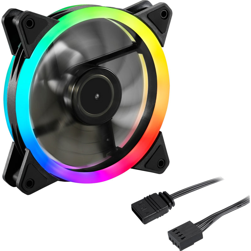 Load image into Gallery viewer, Sharkoon shark blades pwm rgb case fan (zwart, 120 x 120 x 25 mm)