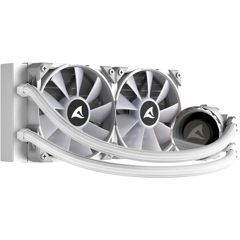 Load image into Gallery viewer, Sharkoon s80 rgb white waterkoeling (wit, 4-pins pwm fan-connector)