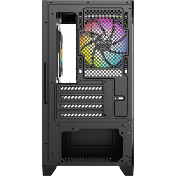 Afbeelding laden in galerijviewer, Xyz pc gear titanium view lite midi tower behuizing (zwart | 2x usb-a | tempered glass)