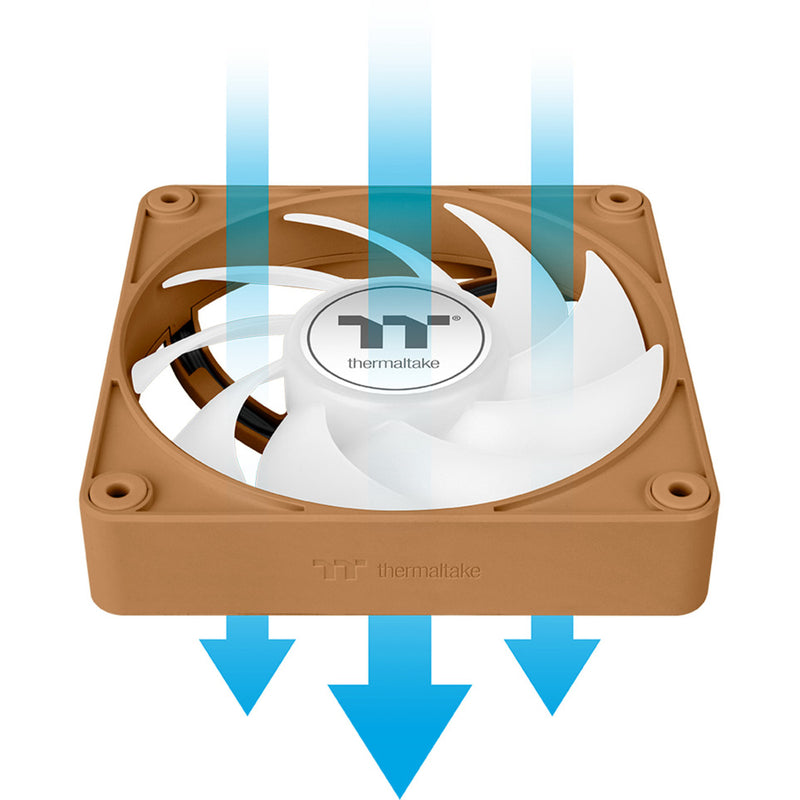 Load image into Gallery viewer, Thermaltake ct120 ex argb sync pc cooling fan gravel sand (3-fan pack) case fans (lichtbruin, 3 stuks, 120 x 120 x 25 mm, pwm)