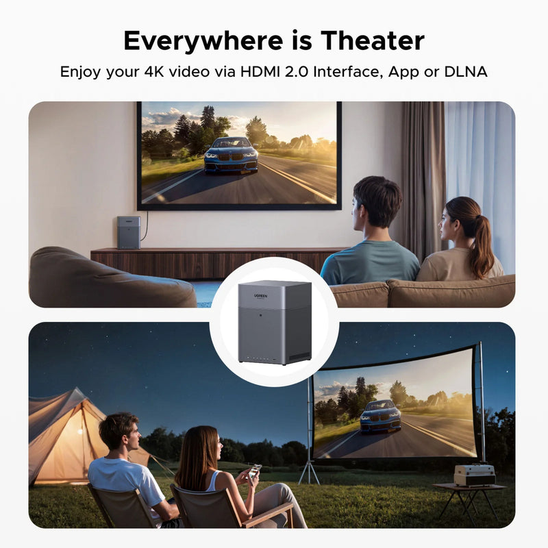 Load image into Gallery viewer, Ugreen nasync dh4300 plus (grijs, 1x 2,5gbe, hdmi, usb-c)