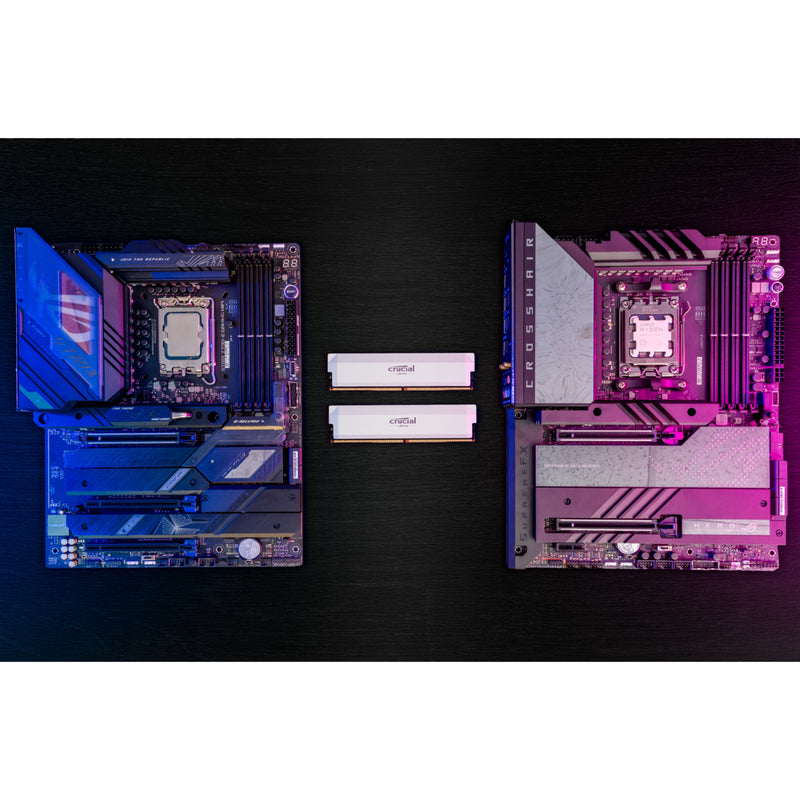 Load image into Gallery viewer, Crucial pro oc 32 gb ddr5-6000 (2x 16 gb) werkgeheugen (wit, cp2k16g60c36u5w, xmp 3.0, expo)