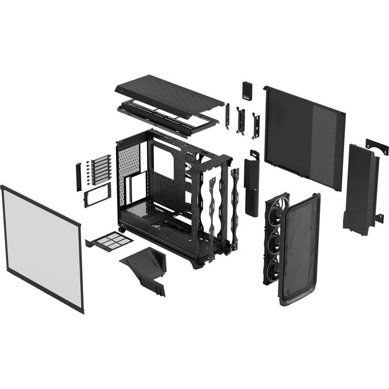 Afbeelding laden in galerijviewer, Fractal design meshify 3 xl ambience pro rgb big tower behuizing (zwart | 2x usb-a | 1x usb-c | rgb | tempered glass)
