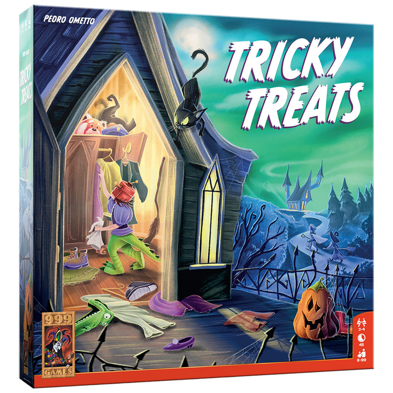Load image into Gallery viewer, 999games 999 games tricky treats bordspel (nederlands, 2 - 4 spelers, 45 minuten, vanaf 8 jaar)