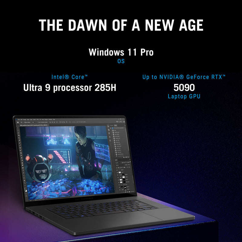 Afbeelding laden in galerijviewer, Asus rog zephyrus g16 gu605cp-qr103w 16 gaming laptop (grijs | core ultra 9 285h | rtx 5070 | 32 gb | 1 tb ssd)