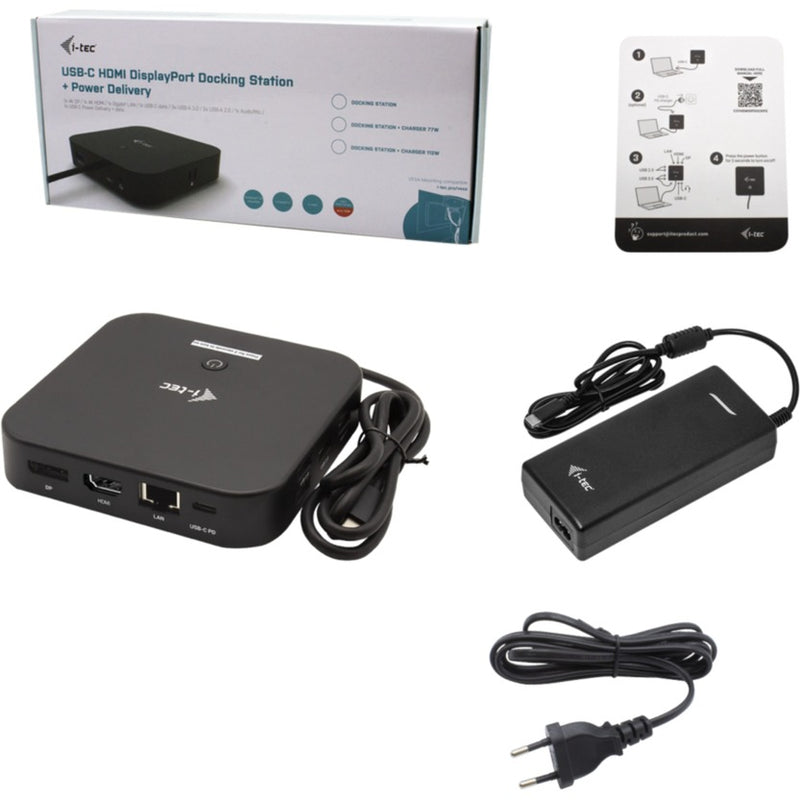 Load image into Gallery viewer, I-tec usb-c hdmi dp docking station with power delivery 100 w (zwart)