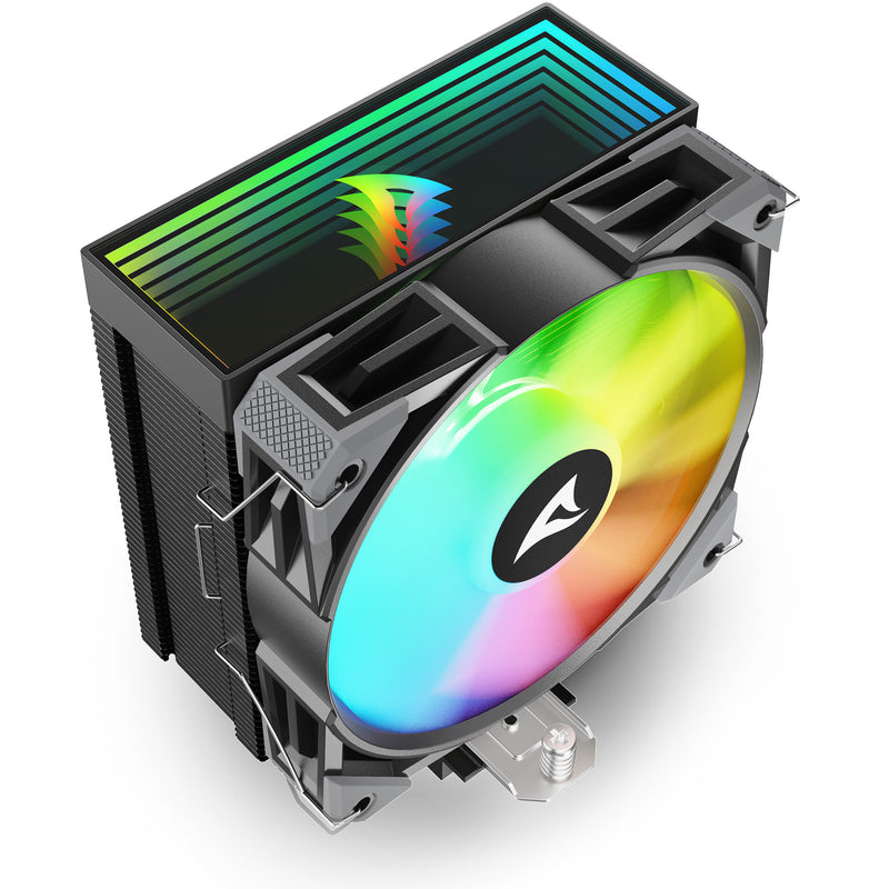 Load image into Gallery viewer, Sharkoon a40 rgb cpu-koeler (zwart, 4-pins pwm fan-connector)