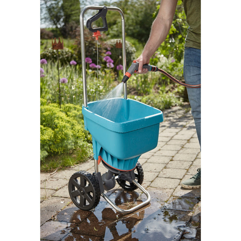 Load image into Gallery viewer, Gardena strooiwagen xl strooiapparatuur (turquoise zwart, 436-20)