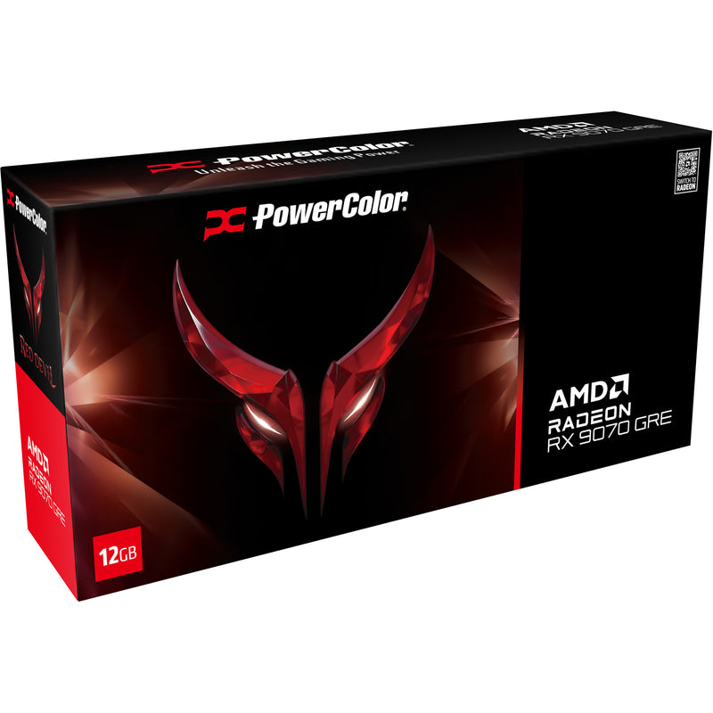 Load image into Gallery viewer, Powercolor radeon rx 9070 gre red devil 12gb gddr6 grafische kaart (zwart, rdna4, 3x displayport, 1x hdmi 2.1)