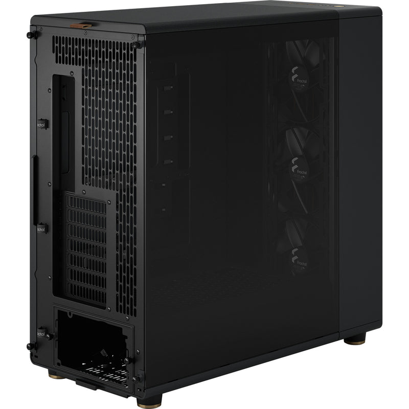 Afbeelding laden in galerijviewer, Fractal design north xl rc charcoal black tg dark midi tower behuizing (zwart houtkleur | 2x usb-a | 1x usb-c | tempered glass)