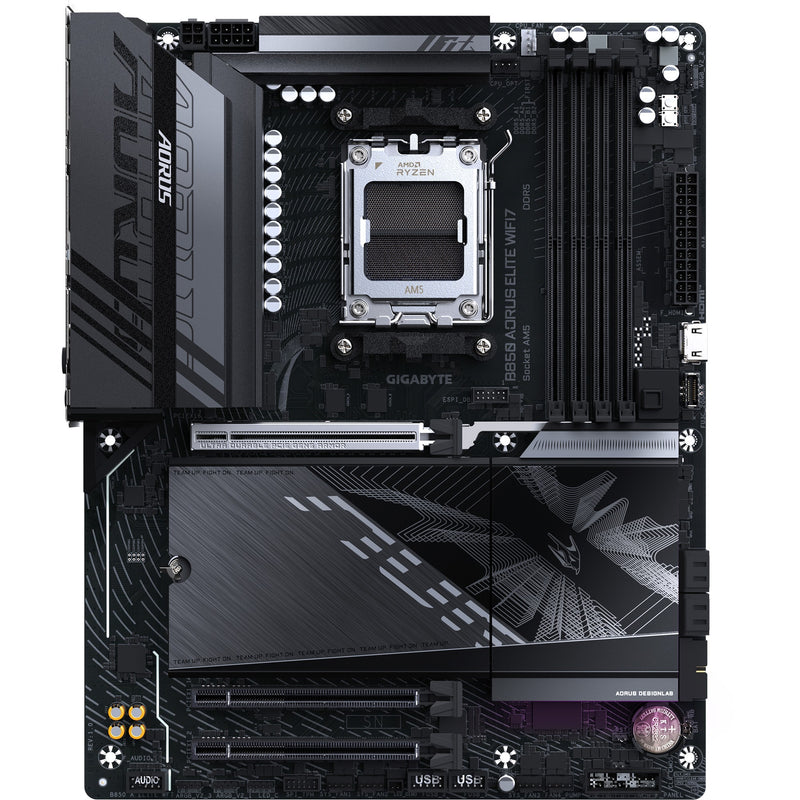Load image into Gallery viewer, Gigabyte b850 aorus elite wifi7 socket am5 moederbord (zwart, raid, 2,5gb-lan, wi-fi 7, bt, sound, atx)