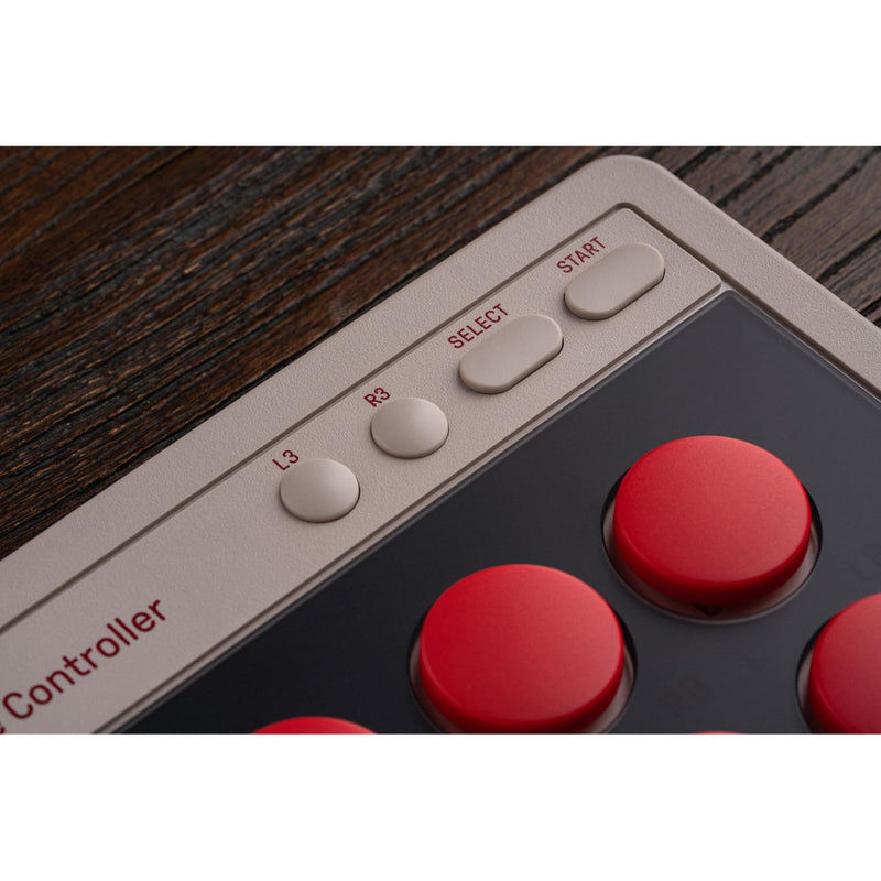 Afbeelding laden in galerijviewer, 8bitdo arcade controller (grijs rood, 2.4 ghz bluetooth usb, nintendo switch 1 + 2, pc)