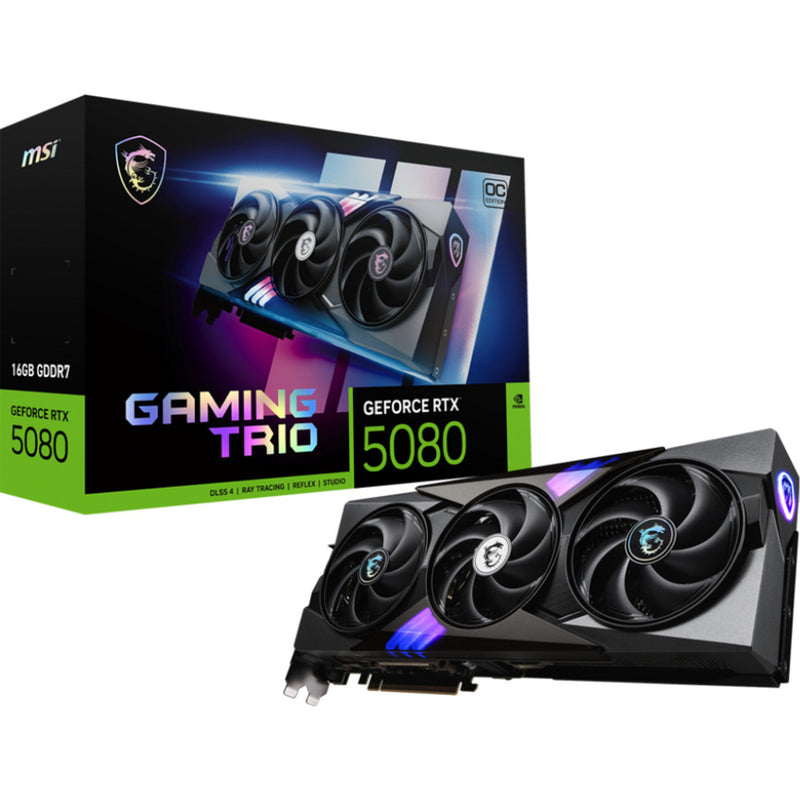 Load image into Gallery viewer, Msi geforce rtx 5080 16g gaming trio oc grafische kaart (3x displayport, 1x hdmi)