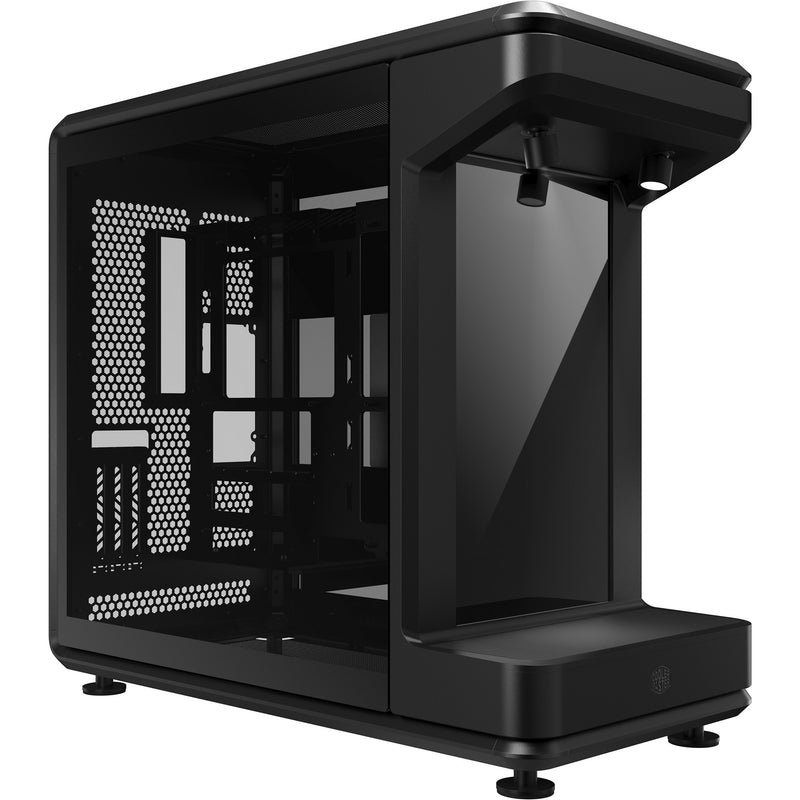 Load image into Gallery viewer, Cooler master masterframe 360 stage lcd midi tower behuizing (zwart | 2x usb-a | 1x usb-c | tempered glass)