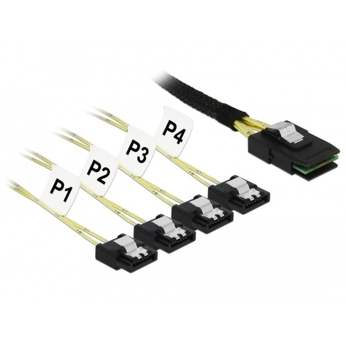 Load image into Gallery viewer, Delock mini sas sff-8087 > 4x sata 7-pin adapter (1 meter)