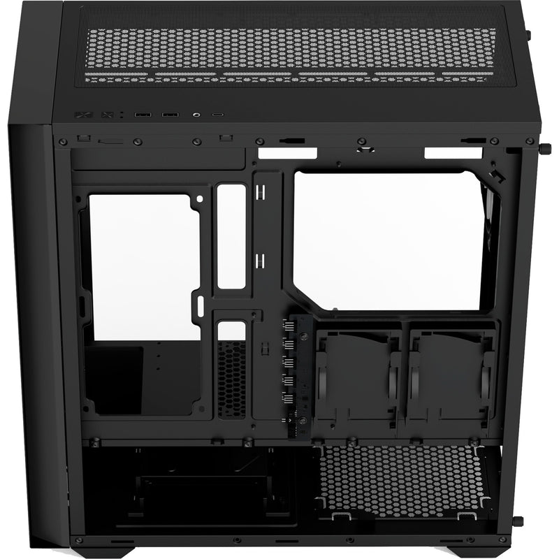 Load image into Gallery viewer, Aerocool b502a midi tower behuizing (zwart | 2x usb-a | 1x usb-c | rgb)