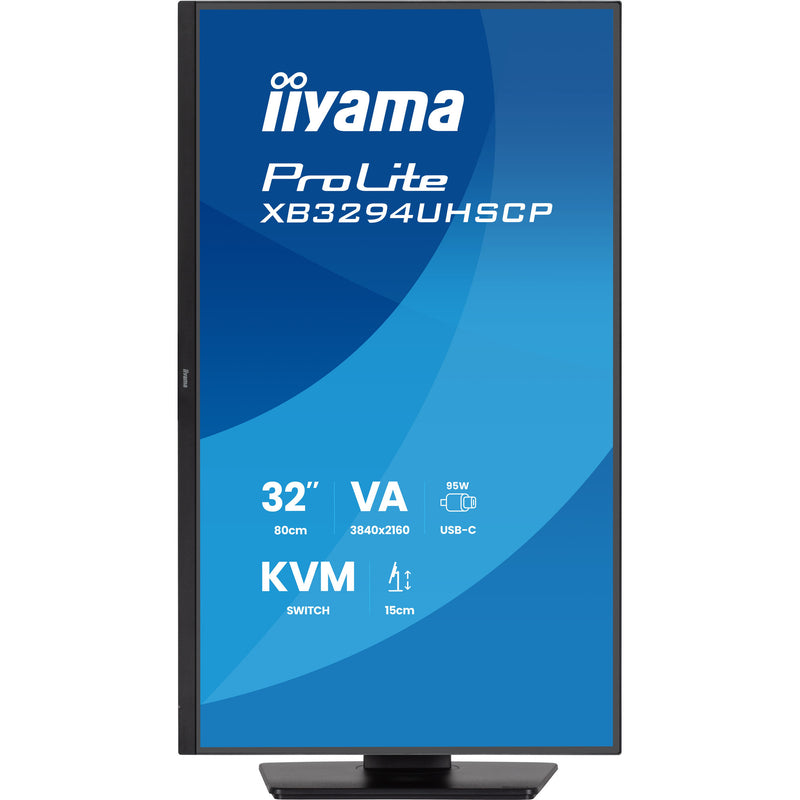 Load image into Gallery viewer, Iiyama prolite xb3294uhscp-b1 31.5 4k uhd monitor (zwart, 2x hdmi, displayport, 2x usb-a, 2x usb-c)