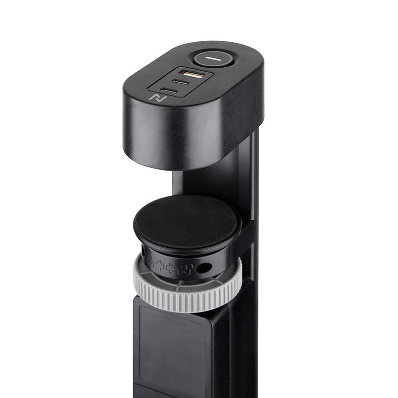 Load image into Gallery viewer, Neomounts ds22-840bl6 bureaucontactdoos met klem en usb-c en usb-a poorten - quick-charge stekkerdoos (zwart)