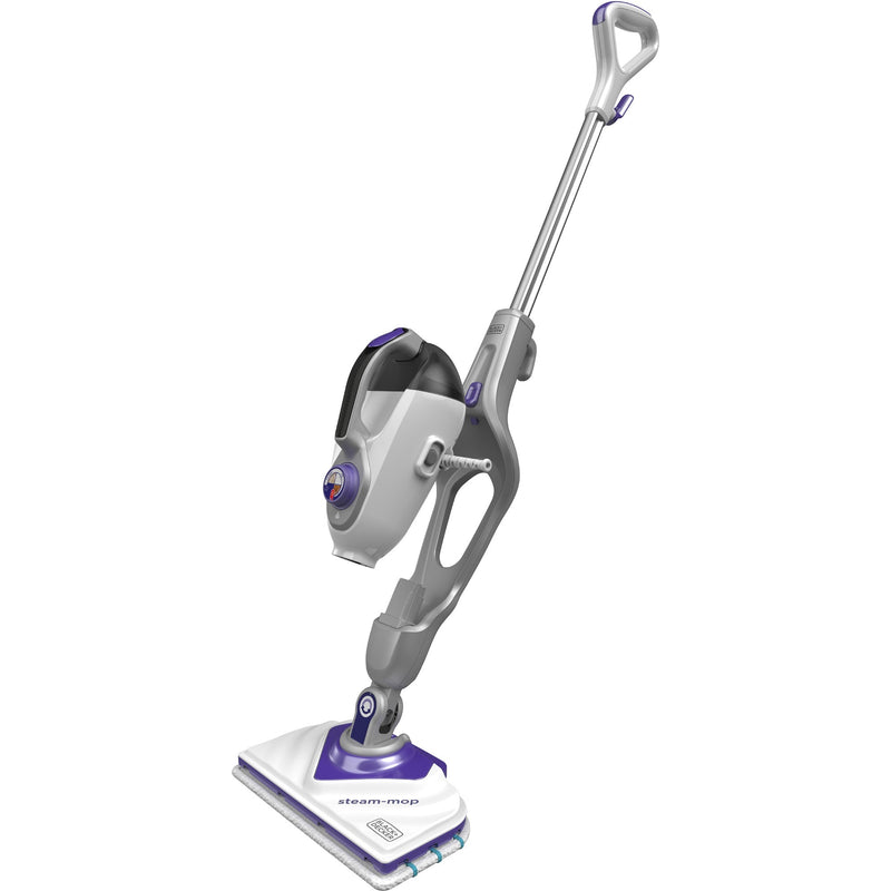 Load image into Gallery viewer, Black+decker bhsm1615dsm 1600w steam-mop met steamitt, deltavoet en 17 accessoires stoomreiniger (wit donkerpaars)