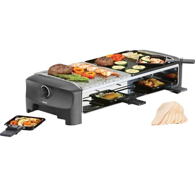 Load image into Gallery viewer, Princess raclette 8 stone grill party gourmetstel (grijs zwart)