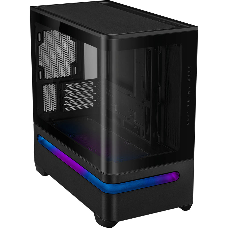 Load image into Gallery viewer, Asus prime ap202 midi tower behuizing (zwart | 2x usb-a | 1x usb-c | rgb | tempered glass)