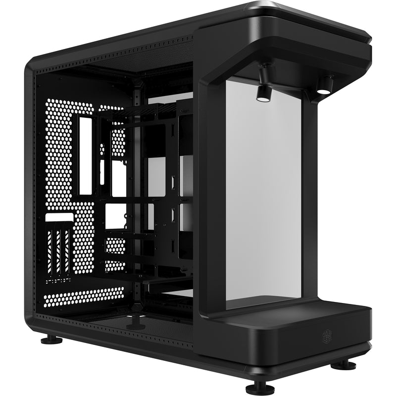 Afbeelding laden in galerijviewer, Cooler master masterframe 360 stage mirror midi tower behuizing (zwart | 2x usb-a | 1x usb-c | rgb | tempered glass)