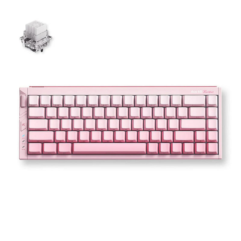 Afbeelding laden in galerijviewer, Mchose ace 68 turbo full-aluminum esports hall effect keyboard (lichtroze, us lay-out (qwerty), mount tai gt he, 65%, 16k, rgb, hot swap, usb-c, hall effect sensor)
