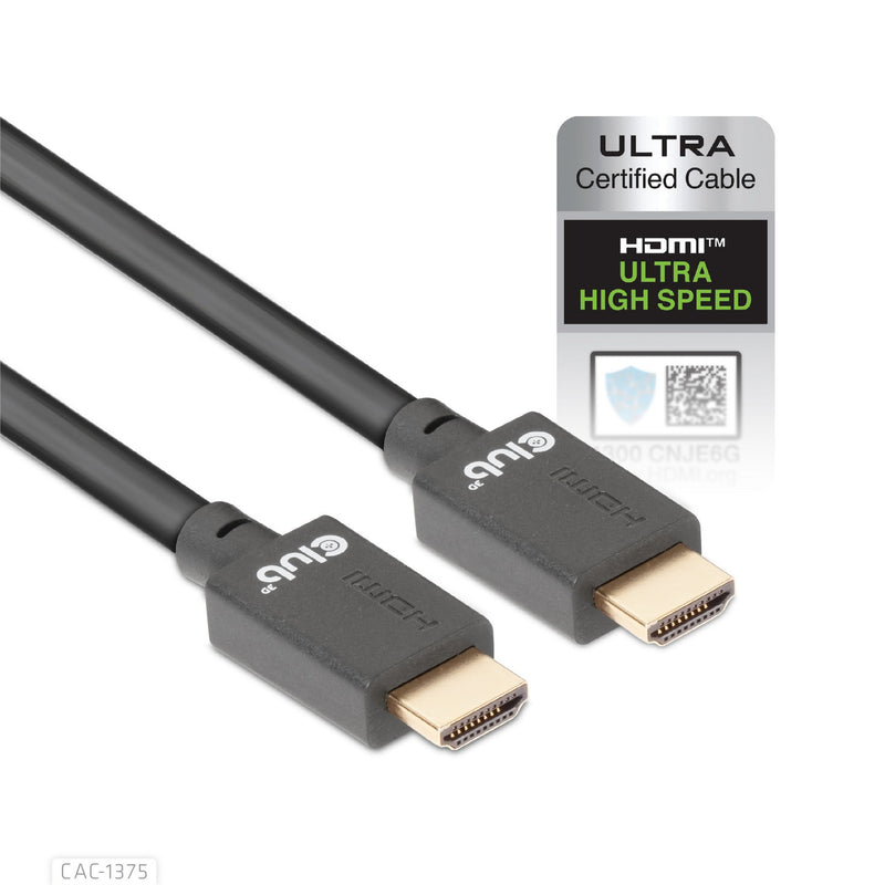 Load image into Gallery viewer, Club 3d ultra high speed hdmi 2.1 gecertificeerde kabel male-male (zwart, 5 meter, 4k 120hz, 8k 60hz, 48gbps)