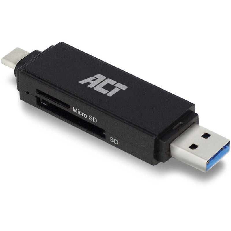 Load image into Gallery viewer, Act connectivity usb-c usb-a kaartlezer, sd micro sd (zwart)