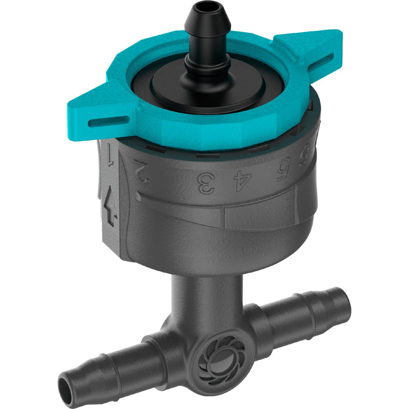 Load image into Gallery viewer, Gardena verstelbare seriedruppelaar 1-8 l u, drukcompenserend druppelaar (zwart turquoise)