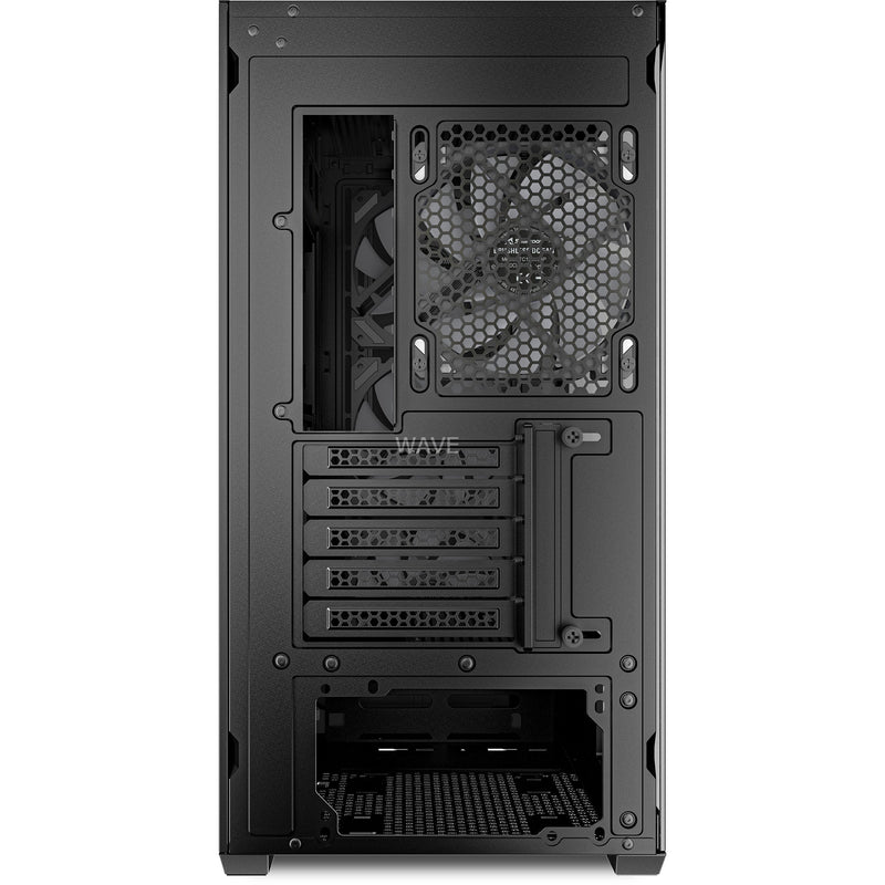 Load image into Gallery viewer, Sharkoon mk3 rgb mini tower behuizing (zwart | 2x usb-a | 1x usb-c | rgb | tempered glass)