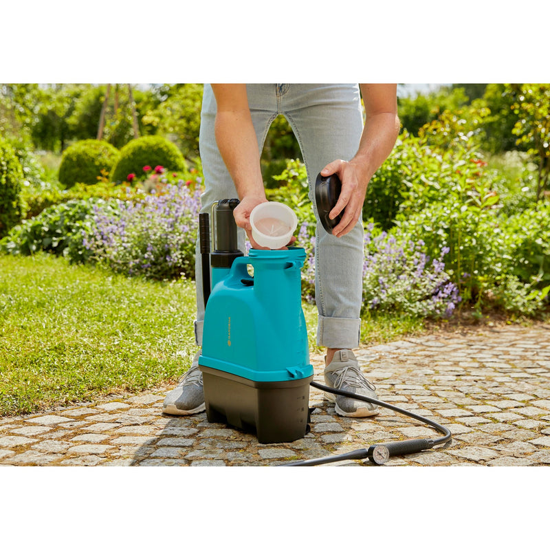 Load image into Gallery viewer, Gardena rugspuit 12 l drukspuit (turquoise grijs, 11140-20)