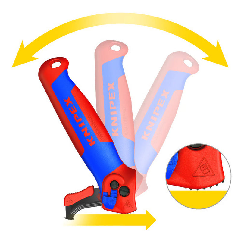 Load image into Gallery viewer, Knipex kabelmes, met glijschoen (rood blauw)