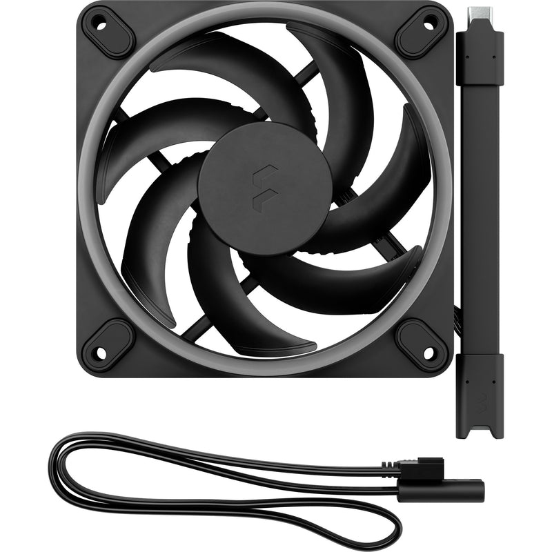 Afbeelding laden in galerijviewer, Fractal design momentum 12 rgb case fan (zwart, 120 x 120 x 25 mm, pwm)