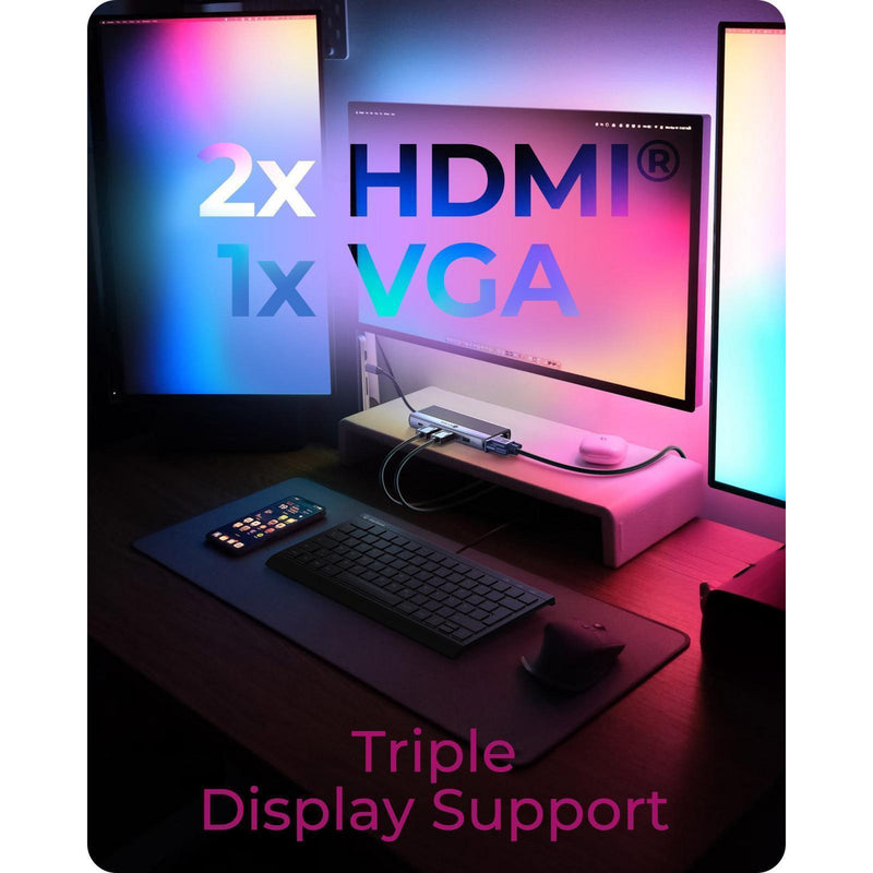 Load image into Gallery viewer, Icy box ib-dk4062-cpd 12-in-1 dockingstation (aluminium)