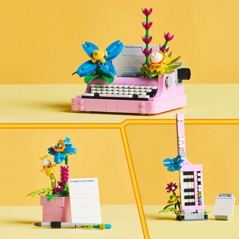 Load image into Gallery viewer, Lego creator 31169 typemachine met bloemen