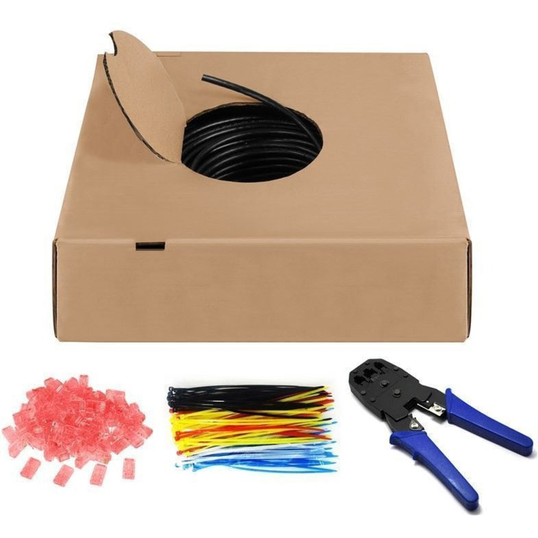Load image into Gallery viewer, Goobay netwerkkabel cat.6 u utp, outdoor (zwart, 100 meter)