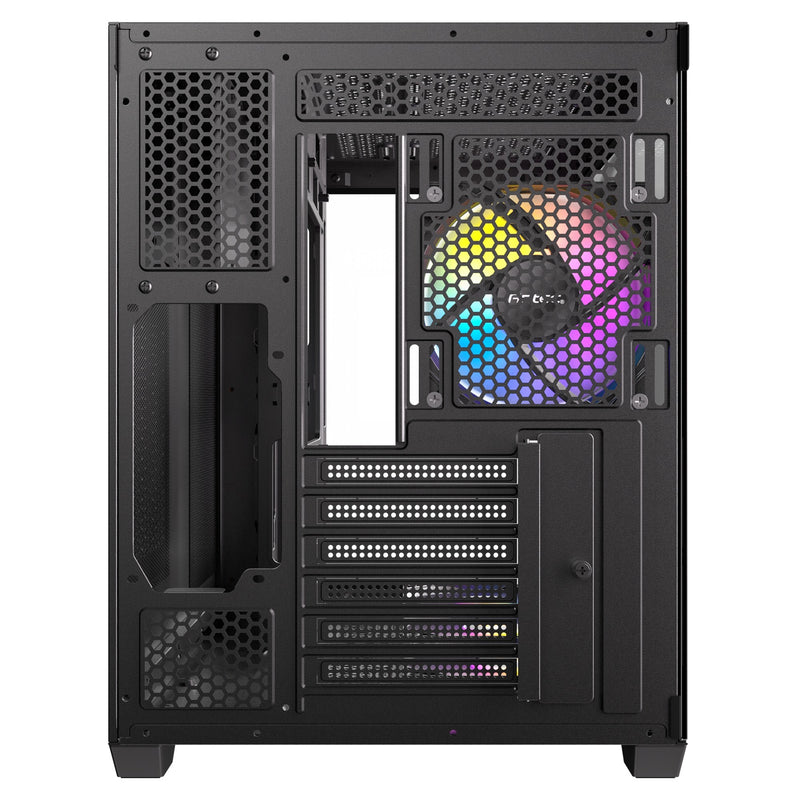 Load image into Gallery viewer, Antec cx800 wood argb midi tower behuizing (zwart houtkleur | 1x usb-a | 1x usb-c | tempered glass)