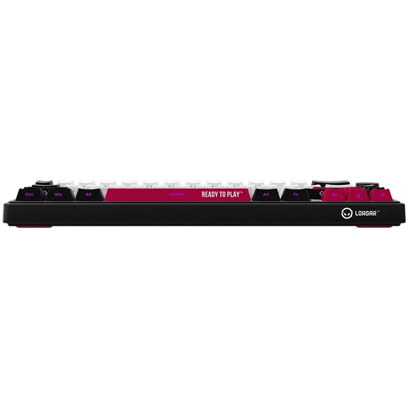 Afbeelding laden in galerijviewer, Lorgar kbp70mw rgb mechanisch gaming toetsenbord (zwart, us lay-out (qwerty), logar toxic purple, 65%, rgb, hot-swappable, pbt double-shot, bluetooth | 2.4ghz | usb)
