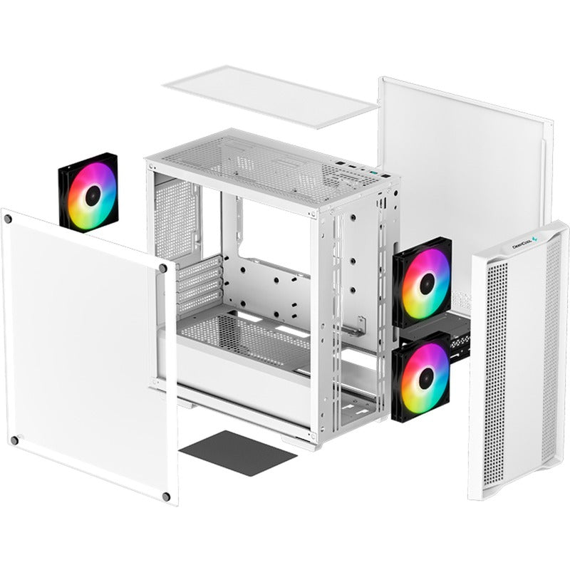 Load image into Gallery viewer, Deepcool cc360 argb midi tower behuizing (wit | 2x usb-a | rgb | tempered glass)