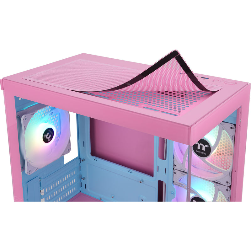 Load image into Gallery viewer, Thermaltake view 170 tg argb mini tower behuizing (roze | 2x usb-a | rgb | tempered glass)