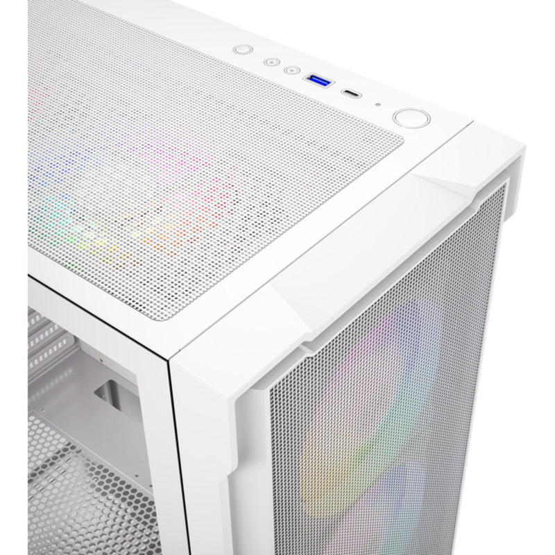 Afbeelding laden in galerijviewer, Xyz pc gear airone 300-x mesh midi tower behuizing (wit | 1x usb-a | 1x usb-c | tempered glass)