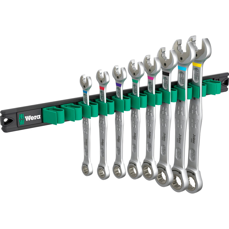 Load image into Gallery viewer, Wera 9632 magneetstrip 6000 joker imperial 1 steek-ringratelsleutelset moersleutel (inch, 8‑delig)