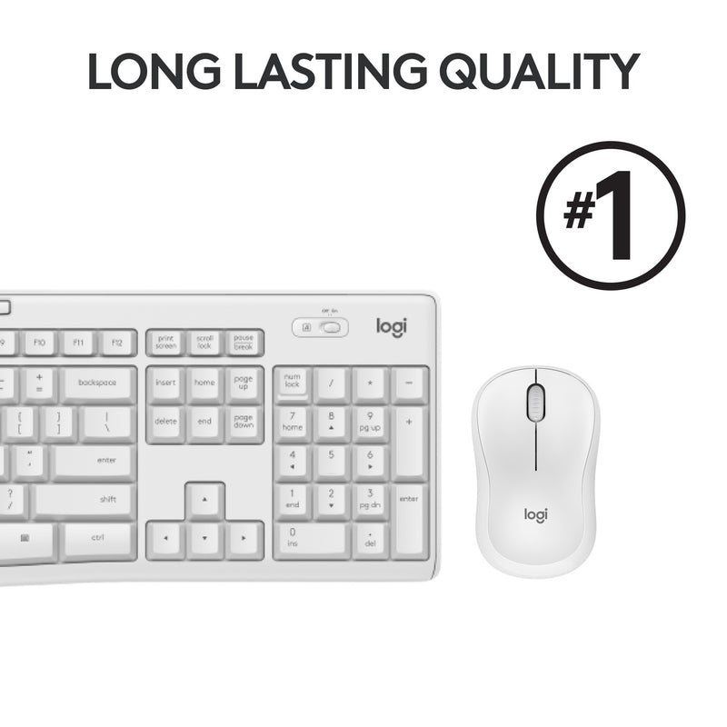 Load image into Gallery viewer, Logitech mk295 silent wireless keyboard and mouse combo, desktopset (grijs, us-international)